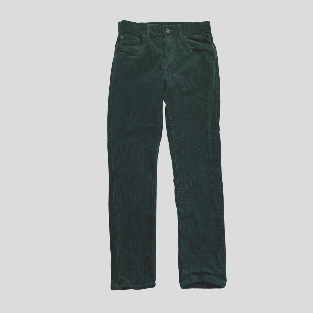 The Children's Place Corduroy Pants Boy 10 Hunter Green Straight Leg Adjustable